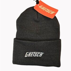 Gretsch One Size Beanie Hat Embroidered Logo Charcoal Gray New